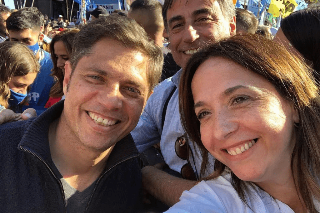 El gobernador bonaerense Axel Kicillof y la diputada ex macrista devenida en kirchnerista, Natalia Sánchez Jauregui.