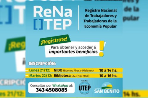 San Benito: Regístrate en el ReNaTEP para obtener importantes beneficios