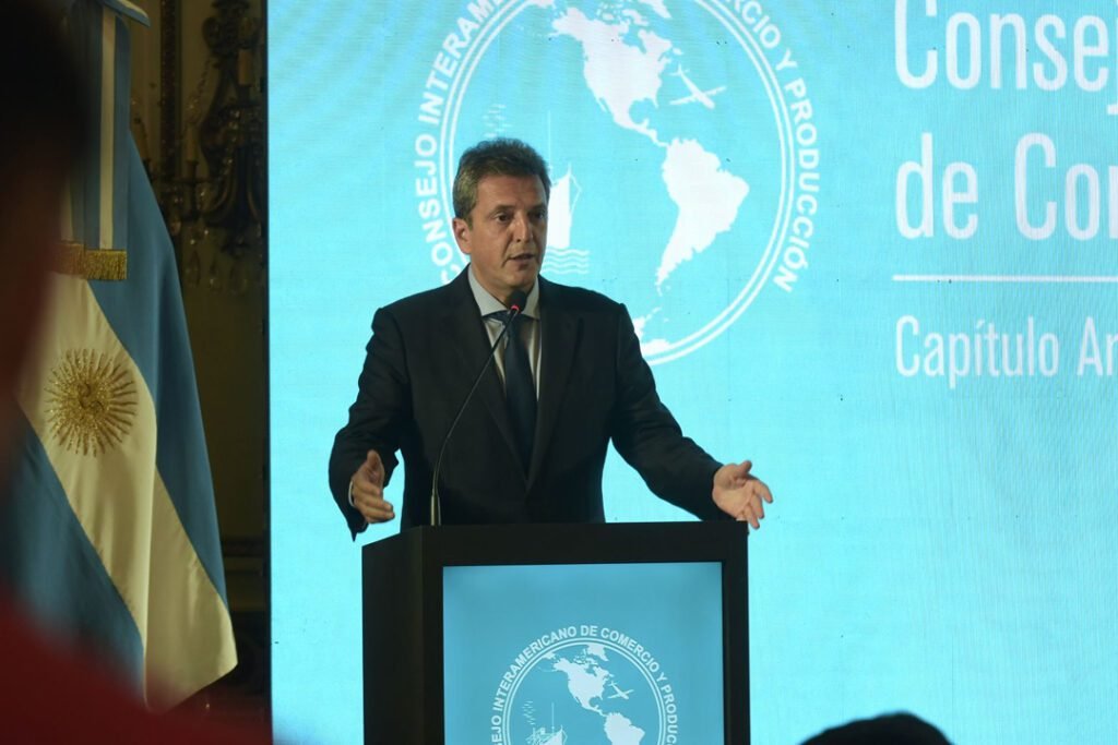 Sergio Massa, el el único orador del encuentro organizado por el Cicyp (Consejo Interamericano de Comercio y Producción)
